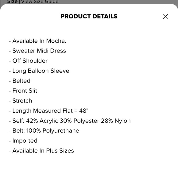 FashionNova Bria Belted Dress mocha Elegant Tan Knit Dress size XS - Picture 11 of 11